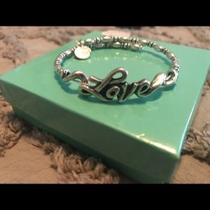 Alex & Ani Silver Love Bracelet